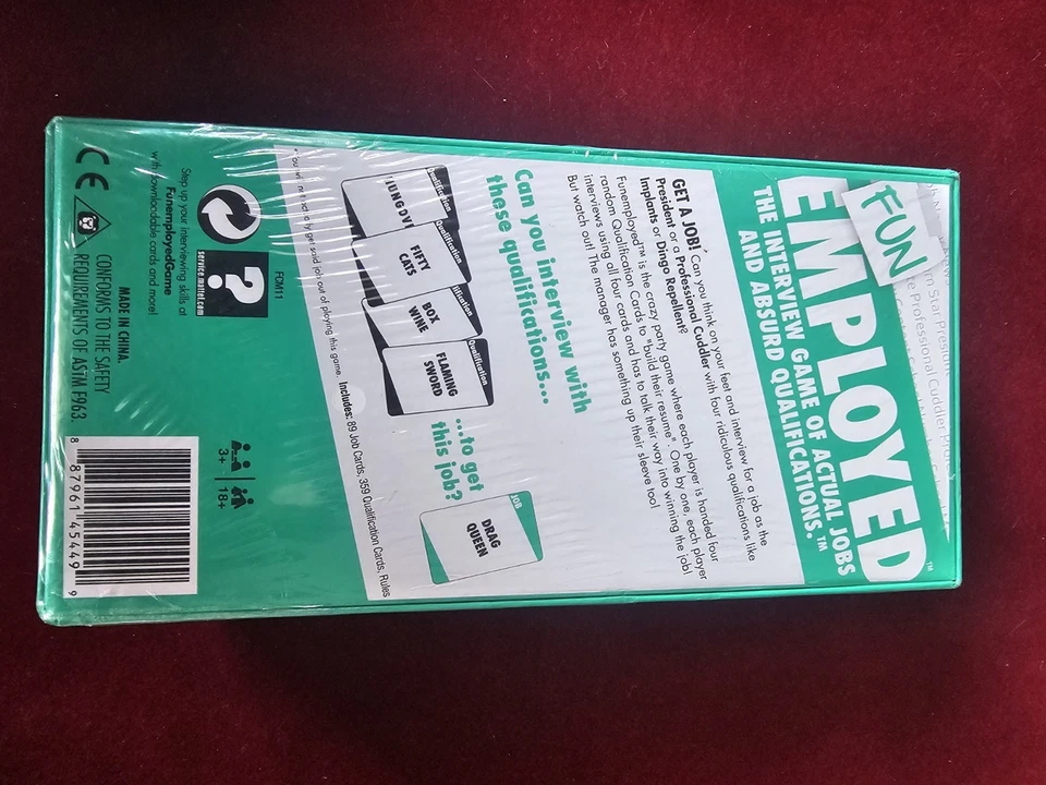 Funemployed Fun Employed Card Game Kickstarter, 2016 Mattel NEW - Image 2 of 3