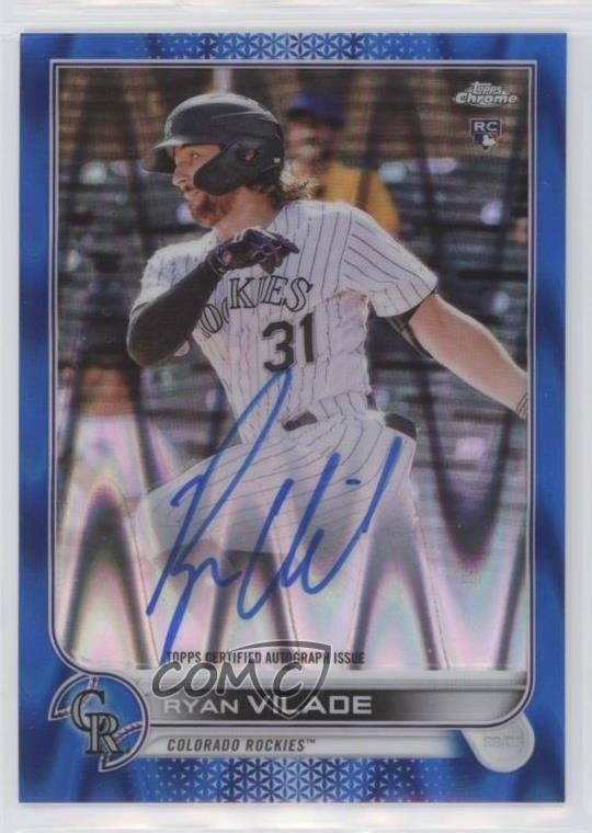 2022 Topps Chrome Rookie Blue RayWave Refractor /150 Ryan Vilade #RA-RV Auto 9v7