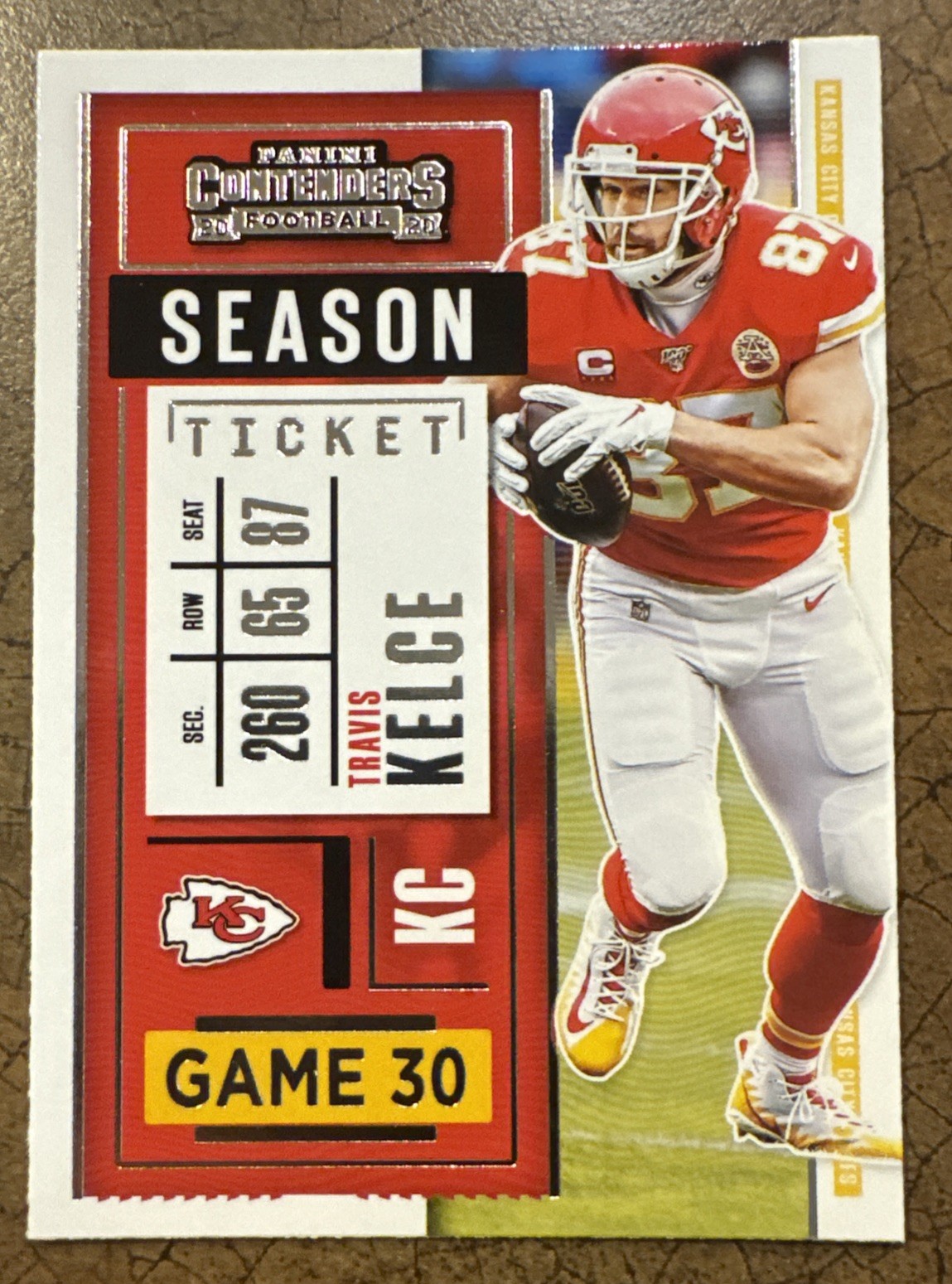 2020 Travis Kelce Contenders Football Season Ticket Game 30 #4