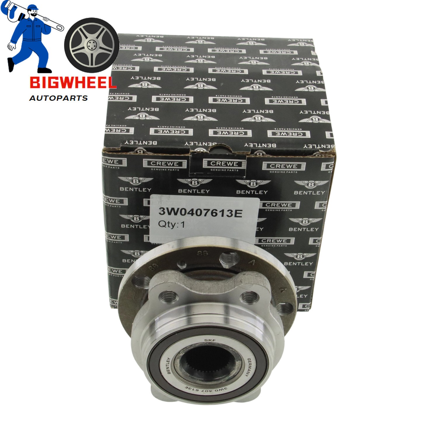 OEM Bentley Continental Gt, Gtc & Flying Spur Wheel Hub Bearing 3W0407613E 