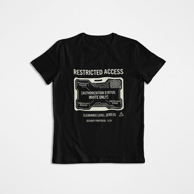 Funny RESTRICTED ACCESS T-Shirt - Social Anxiety Badge Gift for Men Women