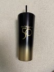 Starbucks Walt Disney World 50th Gradient Black Gold Tumbler 21 oz Lid Straw — photo 1
