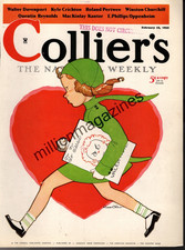 1935 Colliers February 16 - Valentine; Winston Churchill; Ethel Merman; Hockey