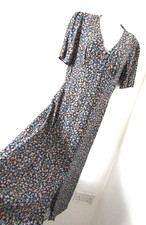 Nobody's Child maxi dress floral ditsy blue mix summer maxi tea dress size UK 10