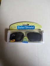 Solar Shield Polarized Clip On Sunglasses 54 Rec 19 Full Frame Gray lens