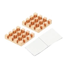 MECCANIXITY Copper Heatsink 15x15x3mm with Self Adhesive for IC 