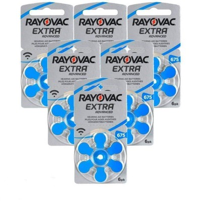 36 Rayovac Extra Advanced PR44 675 Hörgerätebatterien 1,45V Zink-Luft