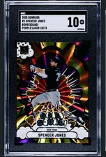 Spencer Jones 2025 Donruss Baseball Bomb Squad Purple Laser 10/15 SGC 10!