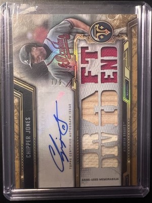 2020 Topps Triple Threads - Autograph Relics Chipper Jones #TTAR-CJ2 Gold 7/9 