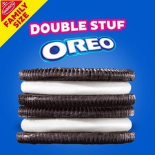 OREO Double Stuf Chocolate Sandwich Cookies, Family Size, 18.71 oz