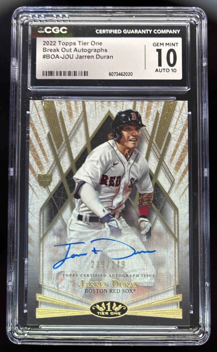 2022 Topps Tier One - Breakout Autographs Jarren Duran #BOA-JDU