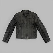 Wilsons Maxima M women s black elegant biker motorcycle riding leather jacket