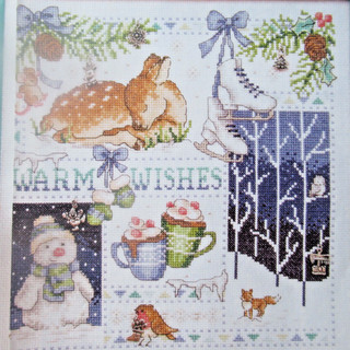 Stickvorlage "Winterzeit Sampler Mustertuch" Kreuzstichmotive Maria Diaz