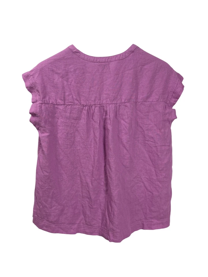 Splendid Womens Linen Blend Purple Cap Sleeve Blouse Top Size M New - Image 2 of 4