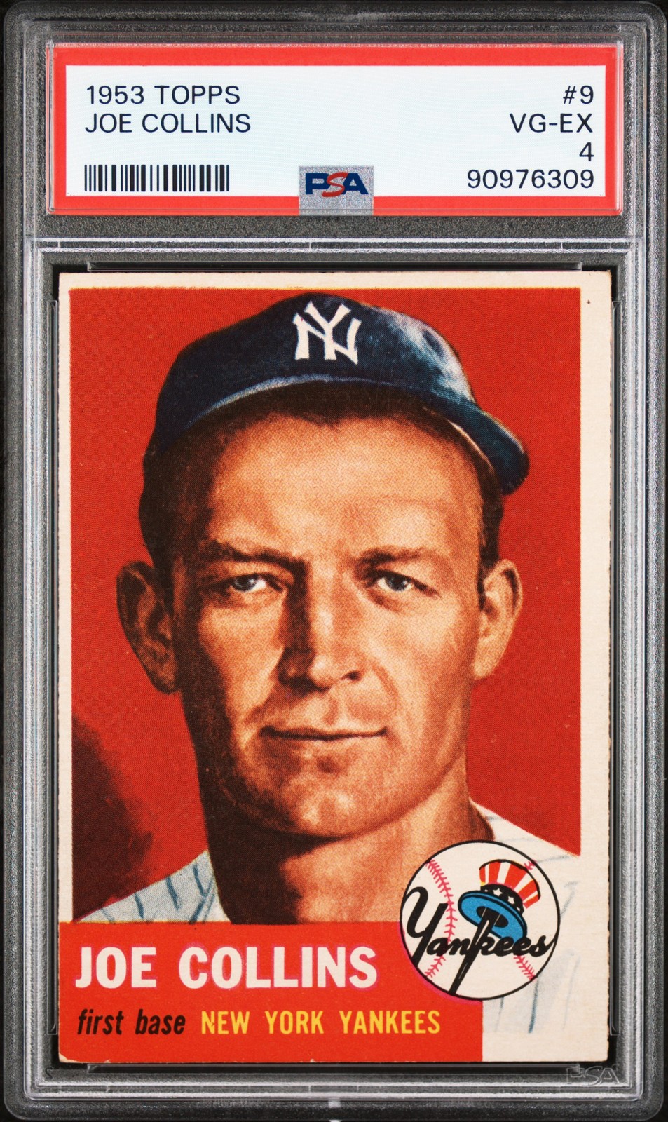 1953 TOPPS #9 JOE COLLINS PSA 4