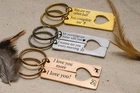 Personalised Couple Key Ring Engraved Heart Keychain Custom Keychain for Lovers