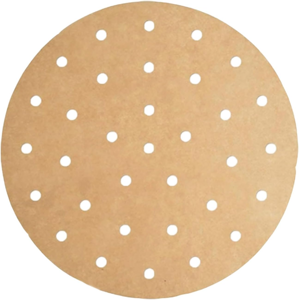15Cm Backpapier FüR HeißLuftfritteuse, 100 StüCk Perforiert Airfryer Backpapier-image