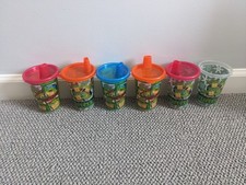 (6) Nuby Teenage Mutant Ninja Turtles No Spill Wash Sippy Cup