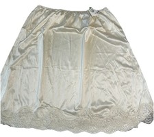 NWT Adonna 28  Long SLIP Plus Size 3X Sheer Nylon Scallop Lace Coquette 3X USA