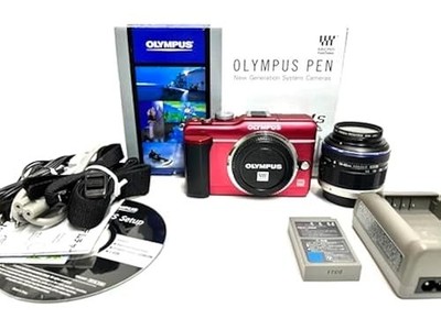 Olympus Pen E-PL1s Rot Spiegellose Digitalkamera + 14-42mm Objektiv Kit mit Box