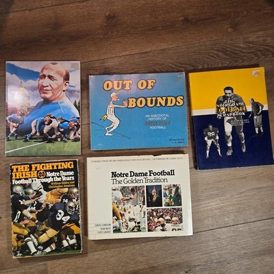 Vintage Notre Dame Football Book Lot Knute Rockne Fighting Irish NCAA History