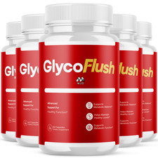 (5 Pack) Glyco Flush Advanced Support Blood Supplement GlycoFlush 300 Capsules