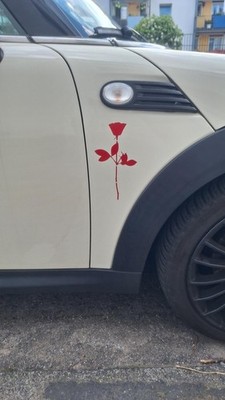 Set of 2 Rose Bowl Depeche Mode Rose Car Decal Violator DM Sticker 20cm