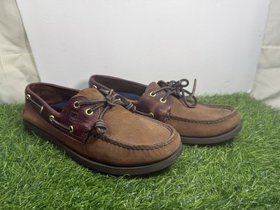 Sperry Men's 9.5 Authentic Original Brown Boat Shoes 0195412 Top Sider Leather