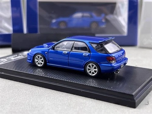 Furuya 1/64 Scale Subaru Impreza WRX STI IX 9 Wagon Blue Diecast Car Model - Picture 4 of 6