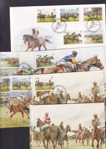Ireland 1996 Irish Horse Racing choice of stamps & maximum cards FDC