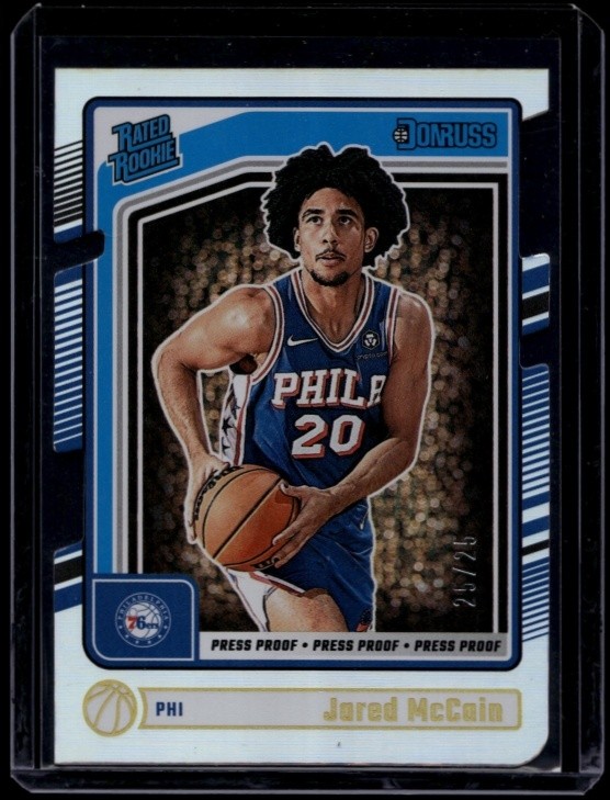 2024-25 Panini Donruss Basketball Jared McCain #228 Gold Press Proof Die-Cut /25