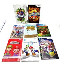 Lot of 8 Video Games Instruction Manuals For Wii Nintendo