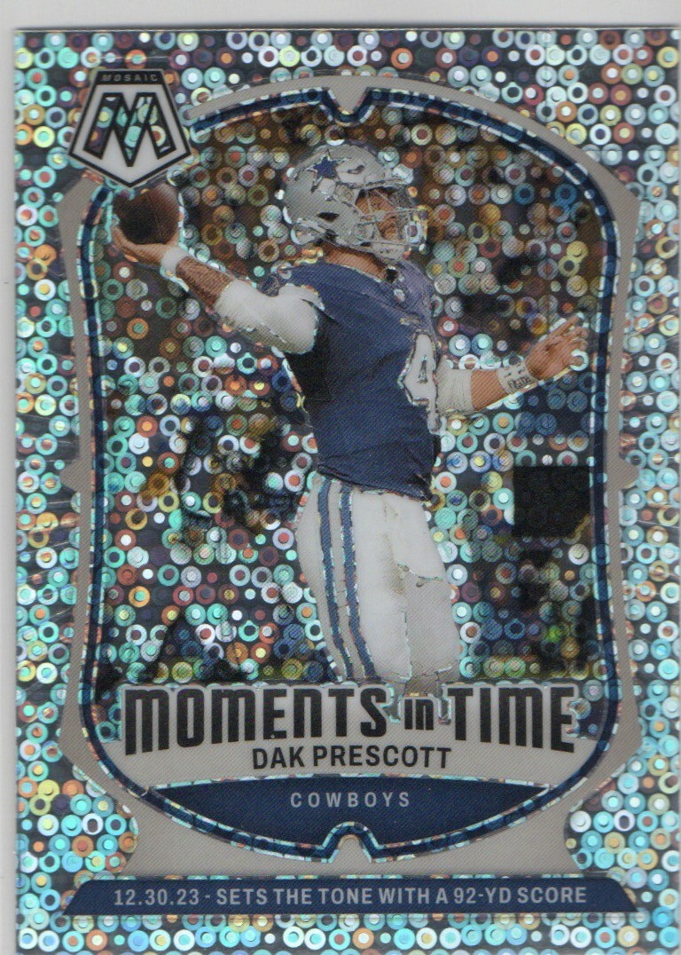 2024 Panini Mosaic Dak Prescott Moments In Time No Huddle Prizm Dallas Cowboys