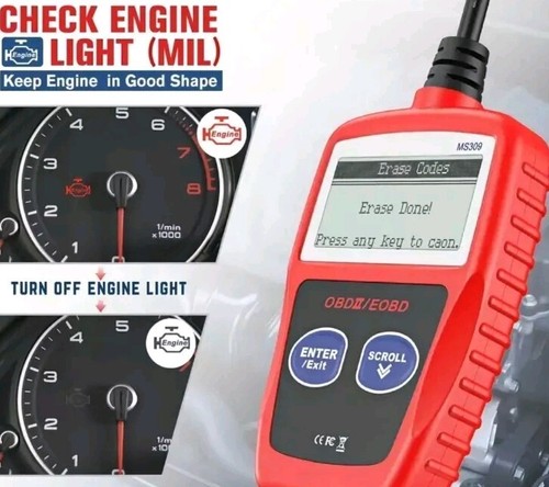 MS309 Automotive Code Reader OBD2 Scanner Diagnostic Tool Car Check Engine Fault - Picture 6 of 9