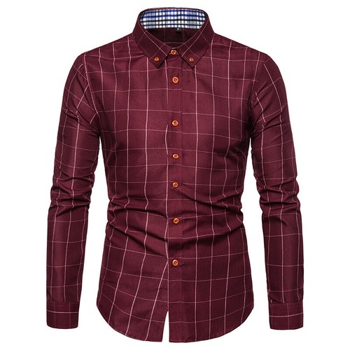 Men Luxury Casual Dress Shirts Print Button Down Slim Long Sleeve Formal Shirts - Picture 14 of 18