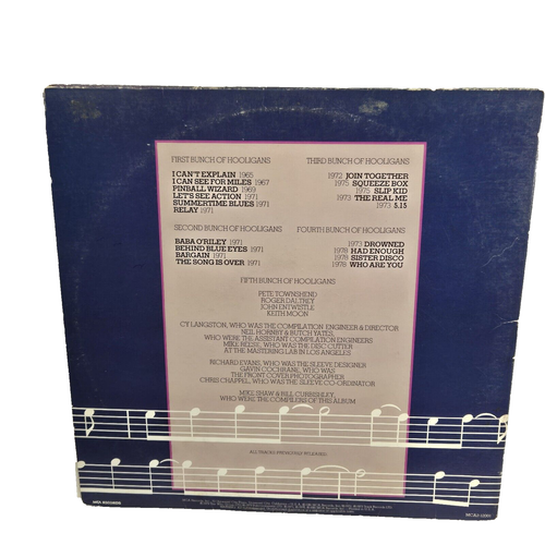 Hooligans The Who 2 x LP MCA2 12001 Gatefold Who Are You Behind Blue Eyes - Imagen 3 de 10