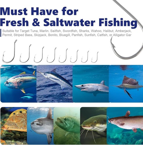 2X Starke Offset Circle Haken - 150 Stück High Carbon Stahl zum Angeln - Bild 5 von 11