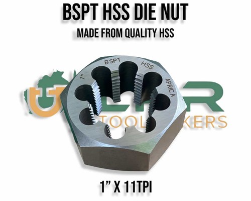 BSPT HSS Hex Die Nut R/H Sizes from 1/8 to 2" variations you pick - Picture 8 of 21
