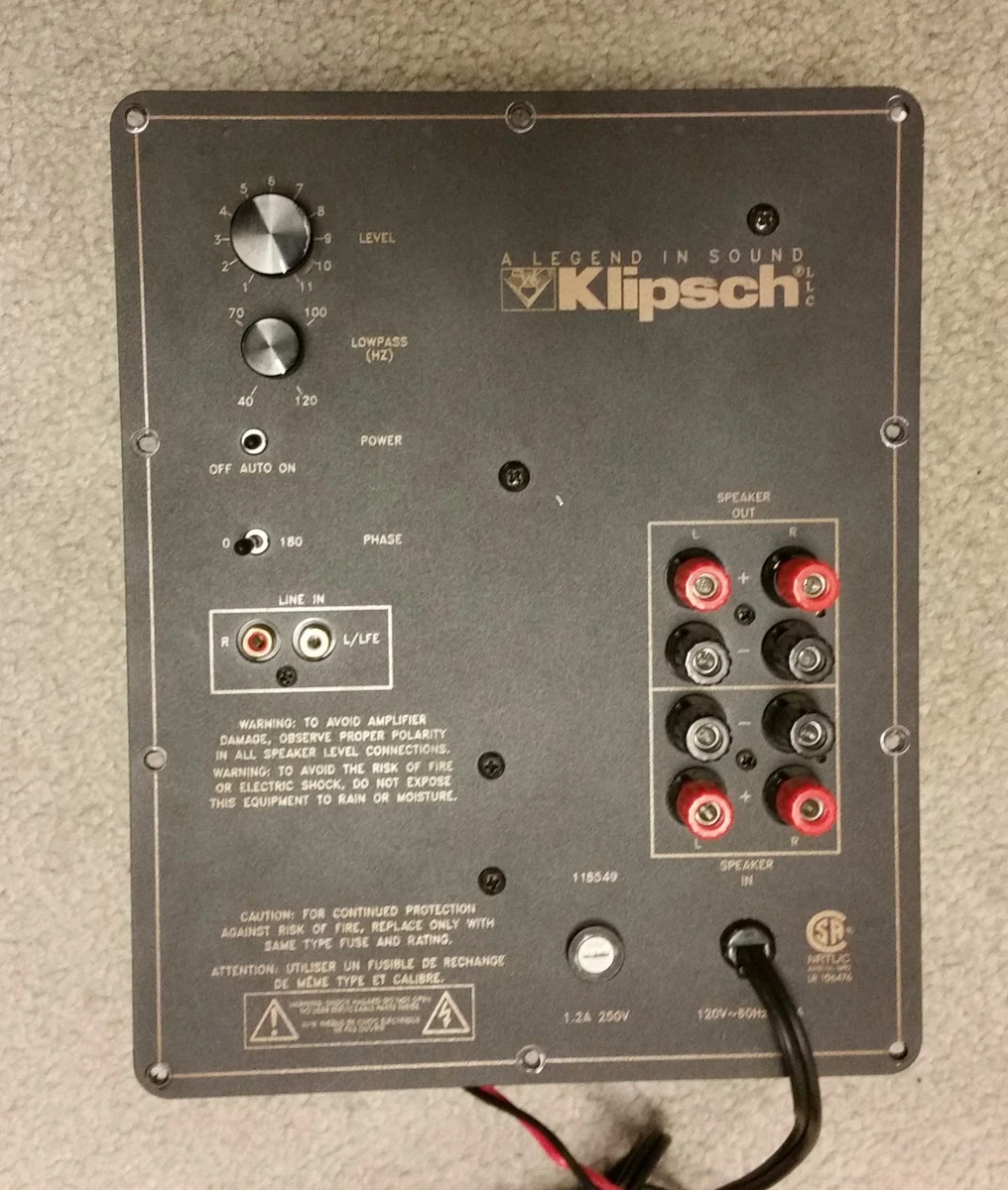 Klipsch hotsell amplifier subwoofer