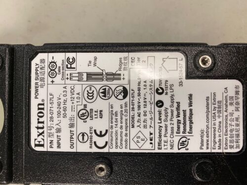 Extron 28-113-07LF 12V 3A 36W Power Supply 33-2616-01 A - gebraucht