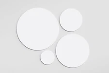 10 x 30mm Acrylic Cut White Circles Custom Made Any Size Available 3mm Thick