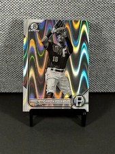 2022 Bowman Draft Shalin Polanco #BDC-162 Black White RayWave Prospect Pirates
