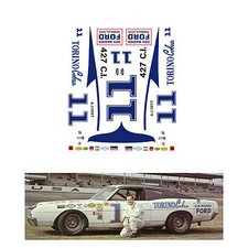  11 AJ Foyt 1969 Torino 1/64 scale decal fits AFX Tyco Lifelike Autoworld