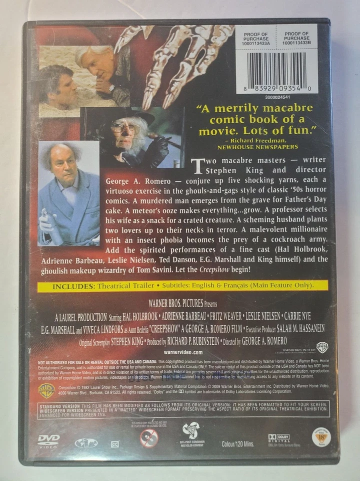 Creepshow DVD 1982 Warner Bros. - Image 4 of 4