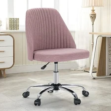 Home Office Chair - Armless Computer Desk Chair Adjustable Cute Modern Task R...