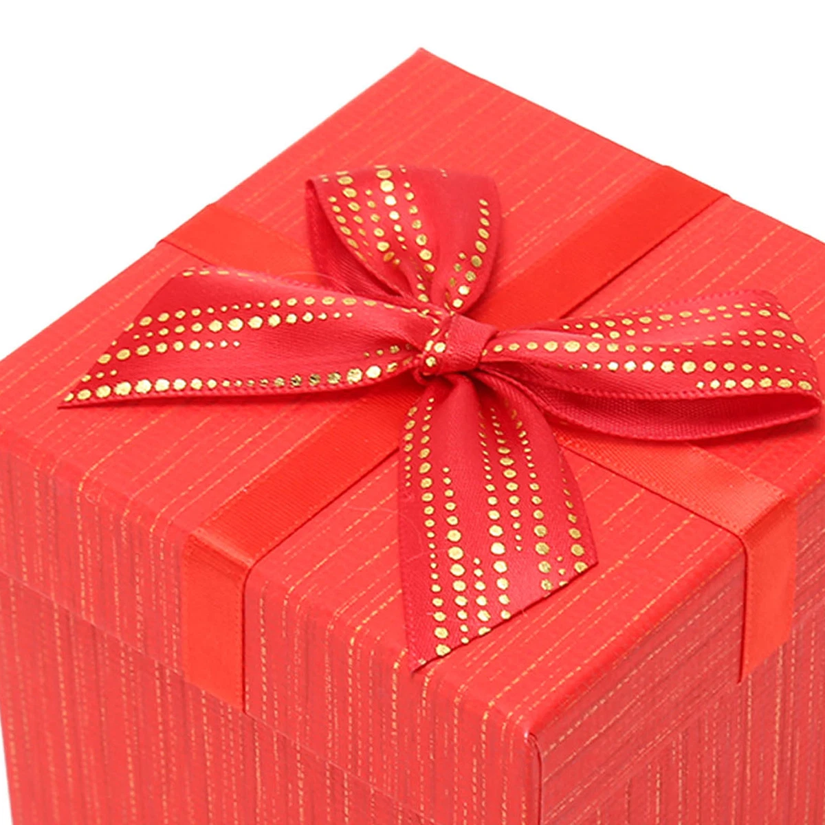 Red HM2330406 Small Gift Boxes Ribbon Decoration Wrapping Paper Reusable Gift