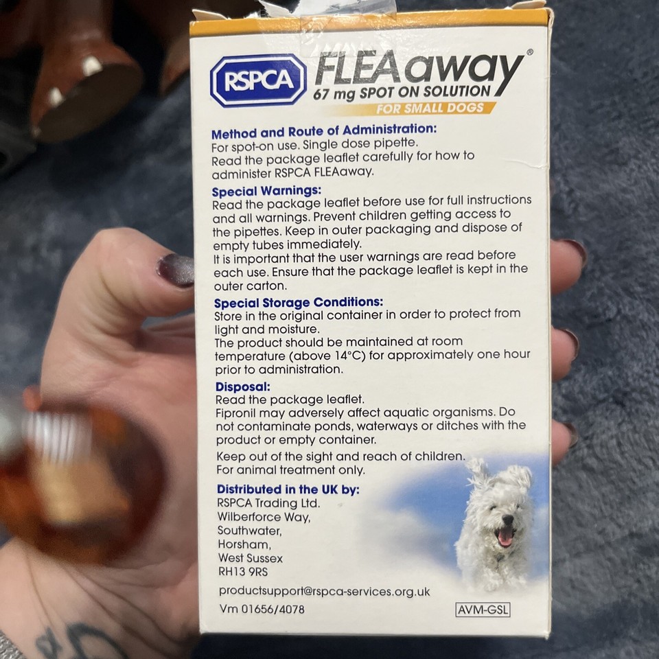 RSPCA FLEAaway Spoton Flea & Tick Treatment x3 pip Small Dog / 2