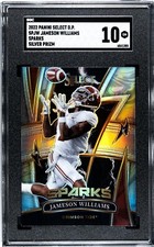 2022 Panini Select Draft Jameson Williams Sparks SILVER PRIZM SGC 10 GEM MINT