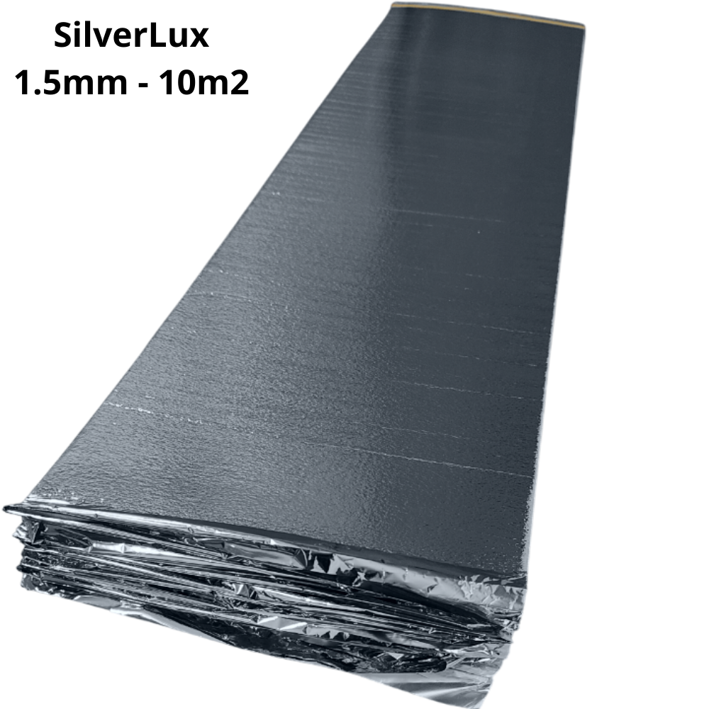 SilverLux 1.5mm (10m2) LVT Underlay with Silver Membrane - High-Density Quality