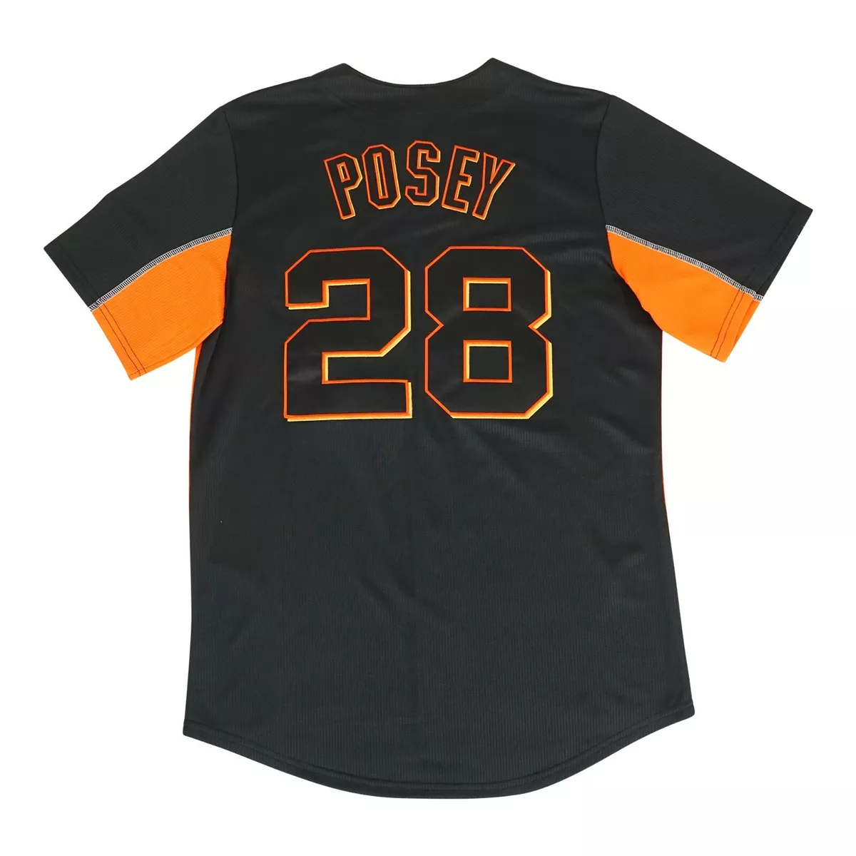 Buster Posey #28 San Francisco Giants Majestic Black/Orange Men